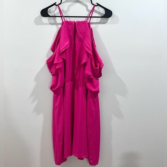 Maurice’s bright pink ruffle chiffon sundress size XXL - Picture 3 of 5